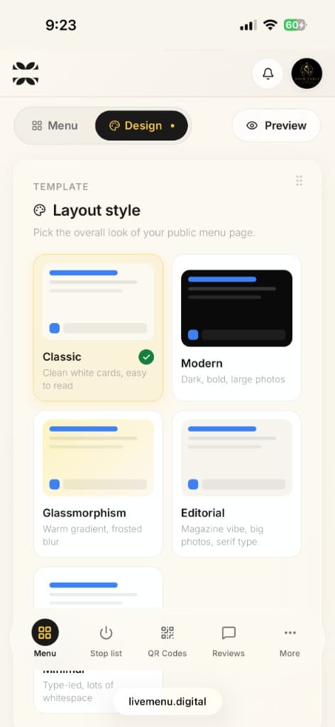 Design templates